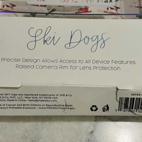 Pink Sky "Ski Dogs" iPhone 13/12 Pro Max Case with MagSafe new Dogs on Ski - Picture 3 of 5